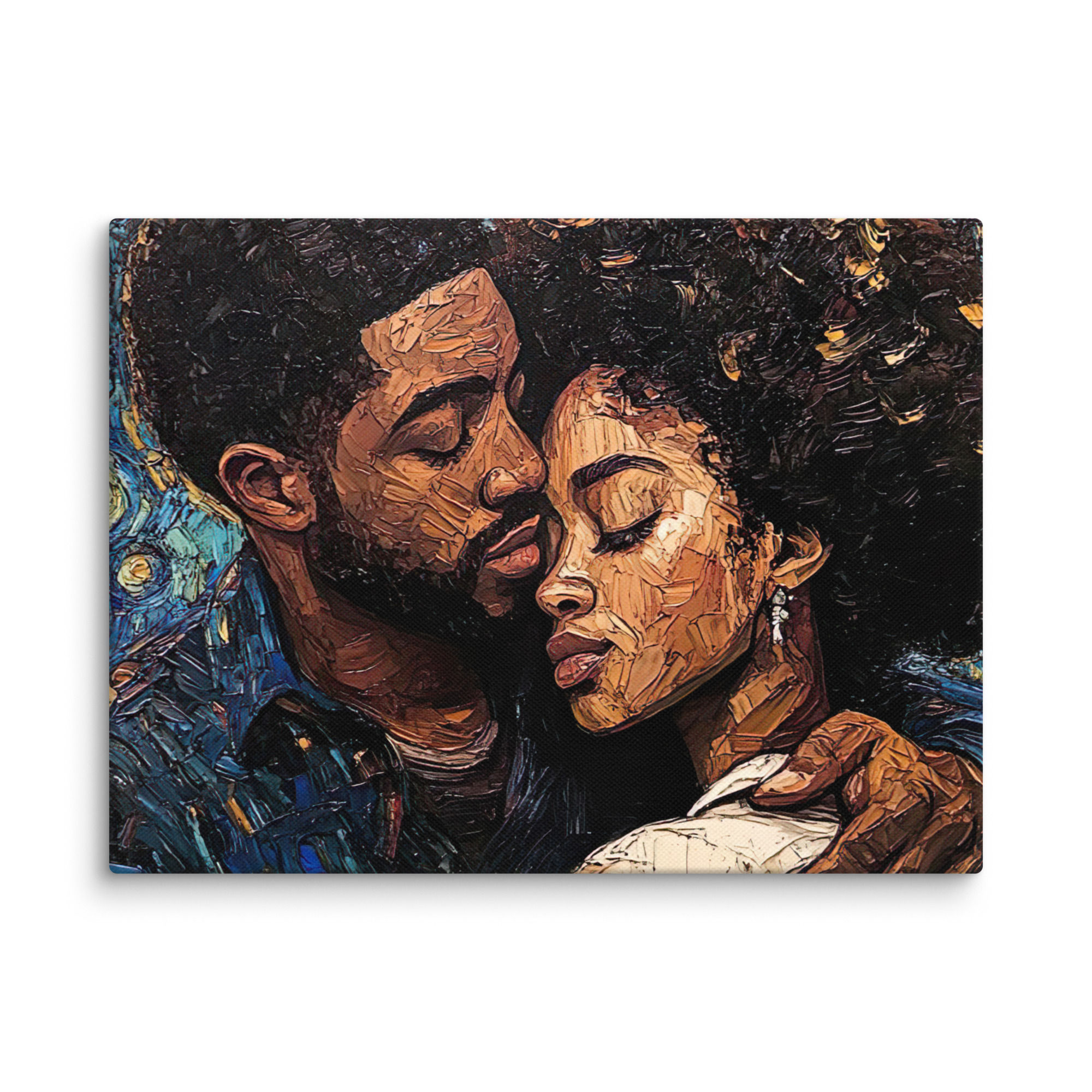 Influence Collection 4 – Afro Couple Canvas Art Print 3