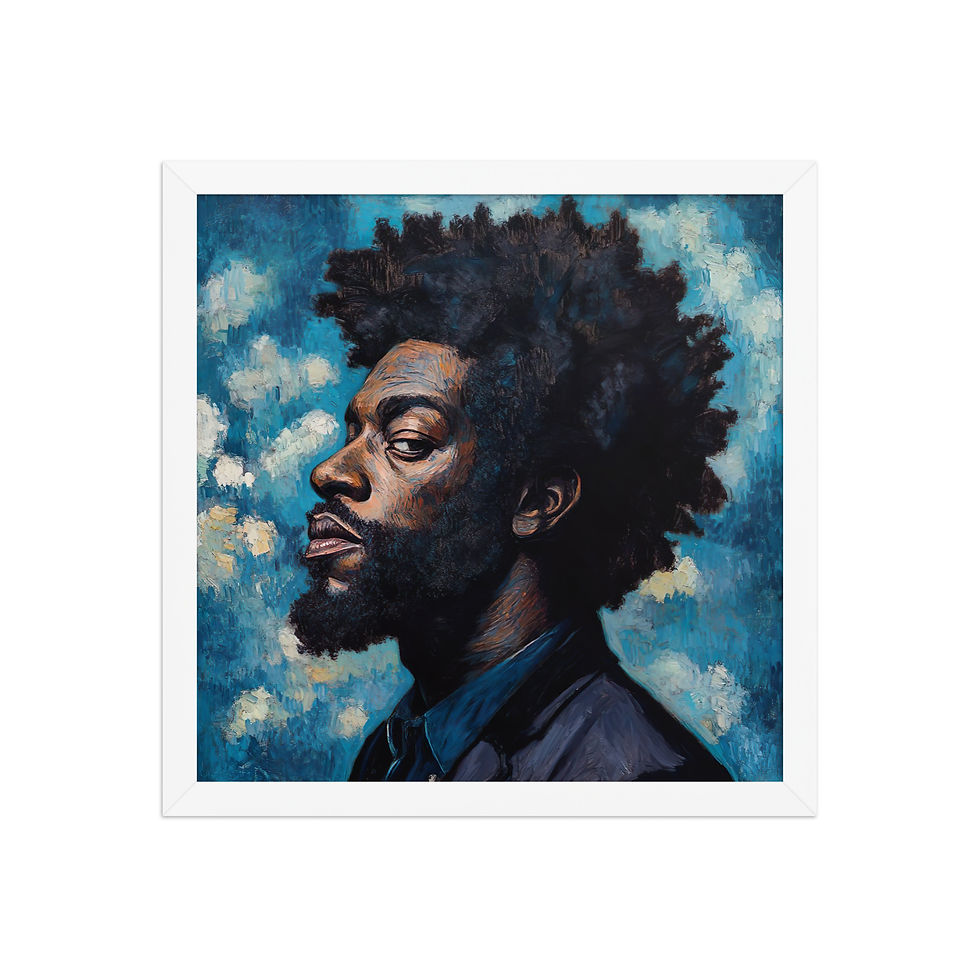 Thumbnail: Influence Collection 4 – Afro Man Framed Art Print 4