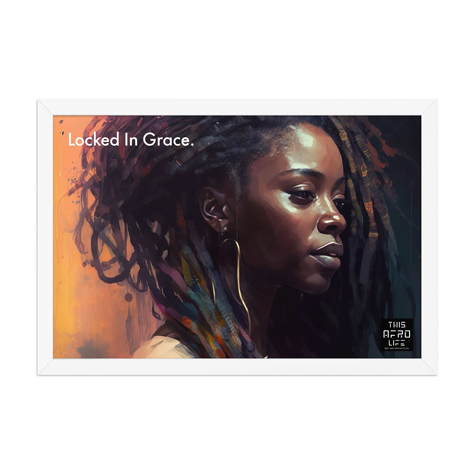 Thumbnail: 1 Empowerment Dreadlocks Woman Framed Poster