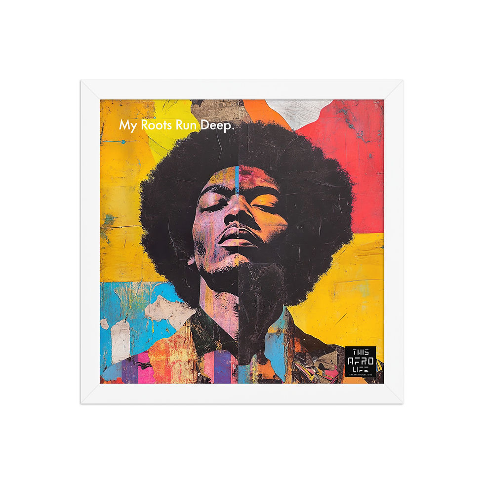 Thumbnail: 2 Empowerment Afro Man Framed Art Print