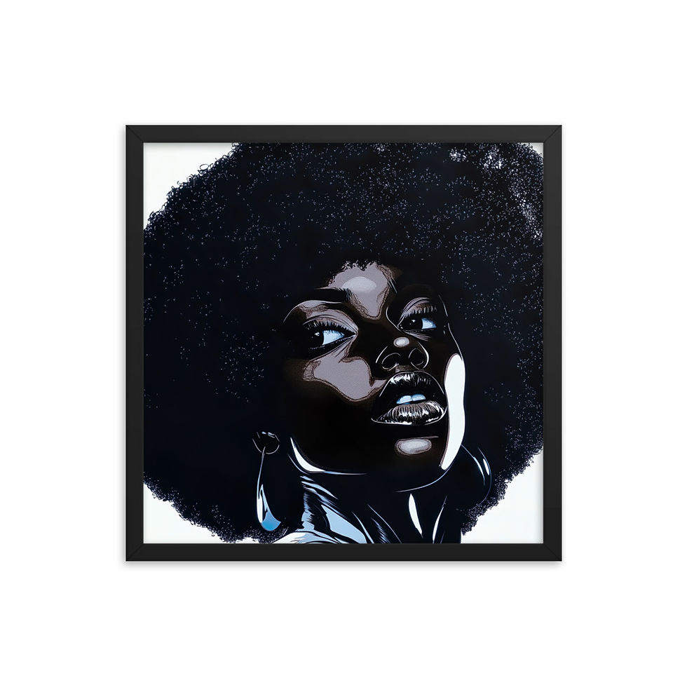 Thumbnail: Influence Collection 2 –  Afro Woman Framed Art Print 1