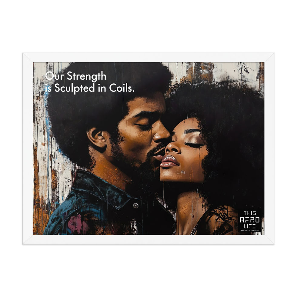 Thumbnail: 2 Boldness Afro Couple Framed Art Print