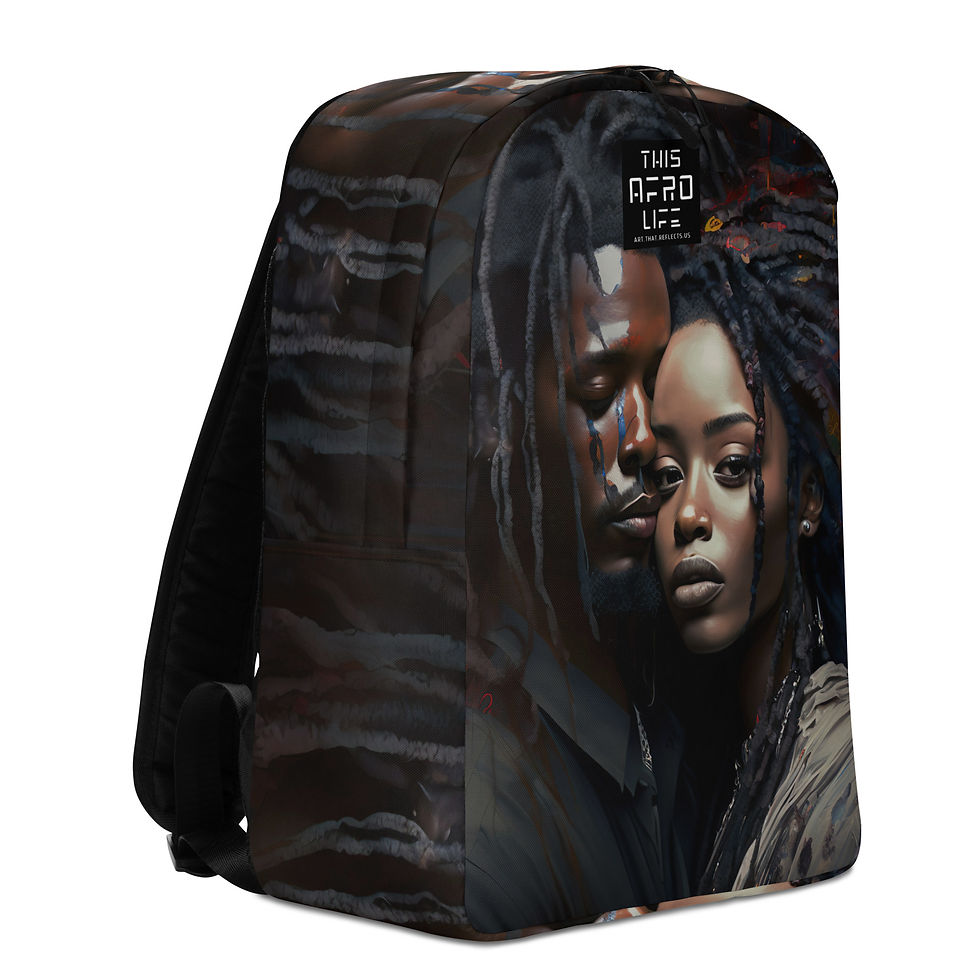 Thumbnail: 2 Abstract Dreadlocks Couple Backpack