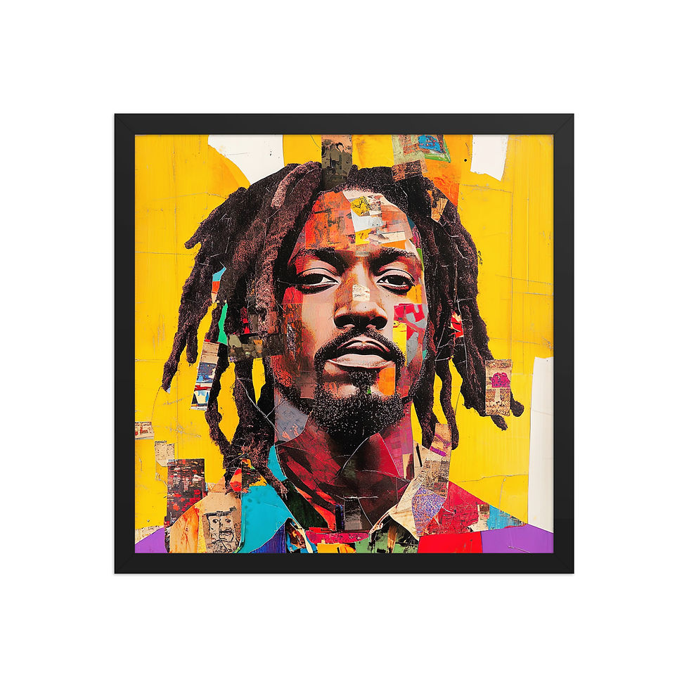 Thumbnail: Influence Collection 3 – Dreadlocks Man Framed Art Print 2