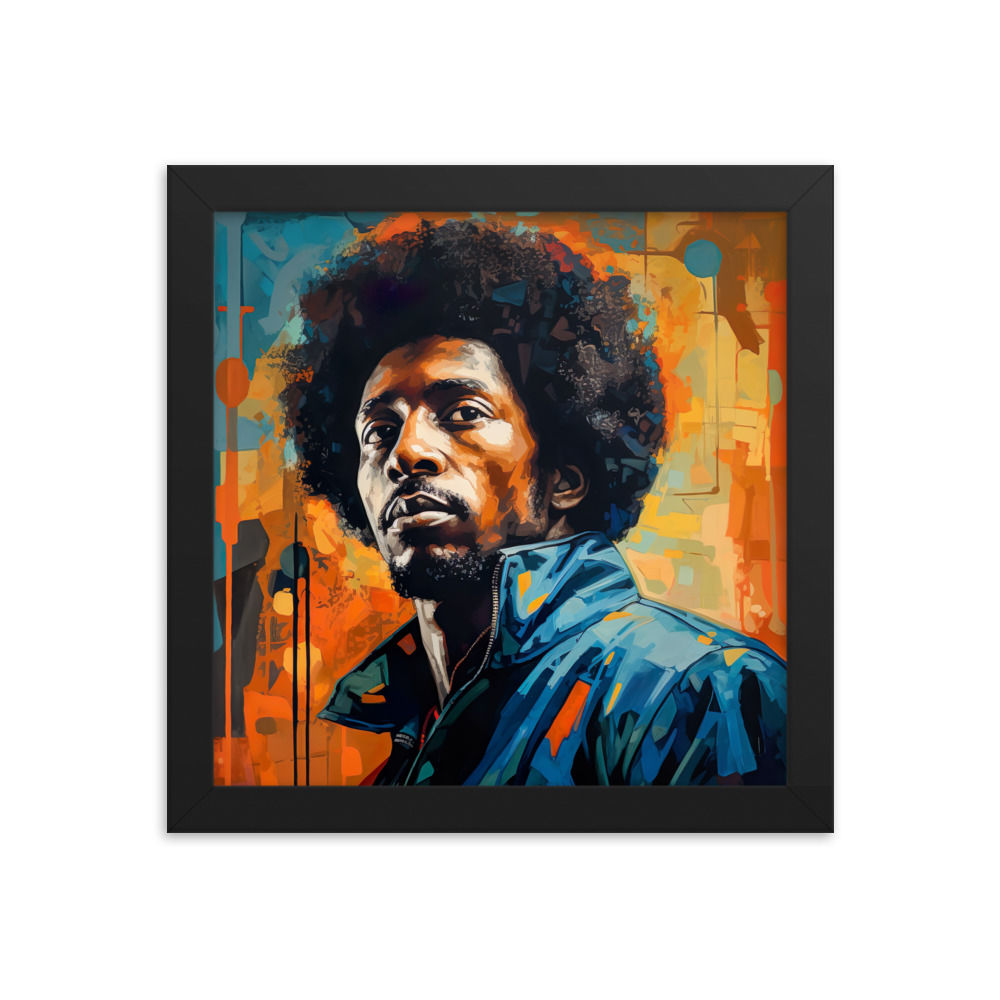 4a Post Expressionism Afro Man Framed Art Print