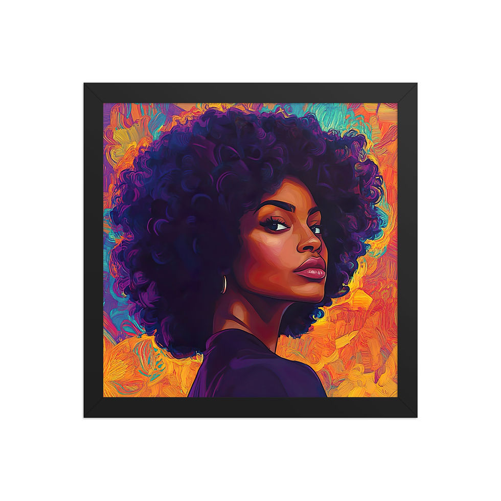 Thumbnail: Influence Collection 4 – Afro Woman Framed Art Print 2