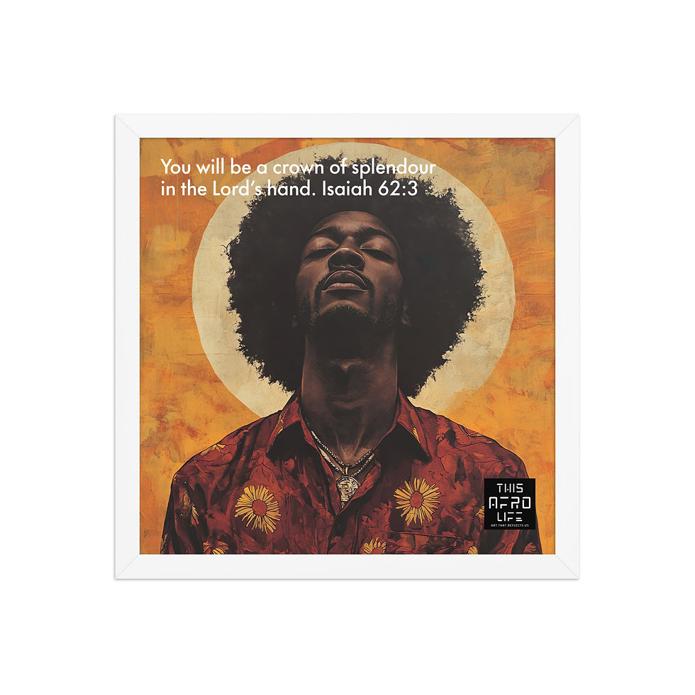 Thumbnail: 1 Biblical Symbolism Afro Man Framed Art Print