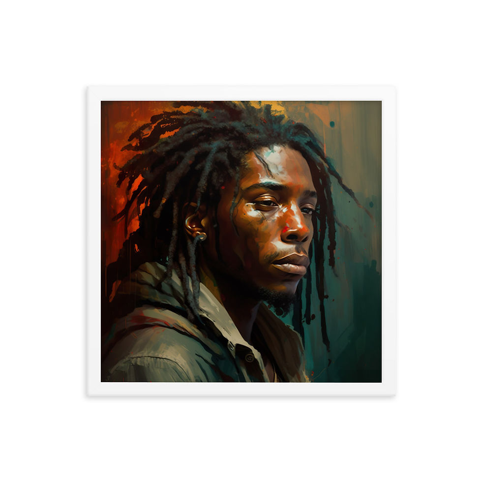 Thumbnail: 3 Post Expressionism Dreadlocks Man Framed Art Print