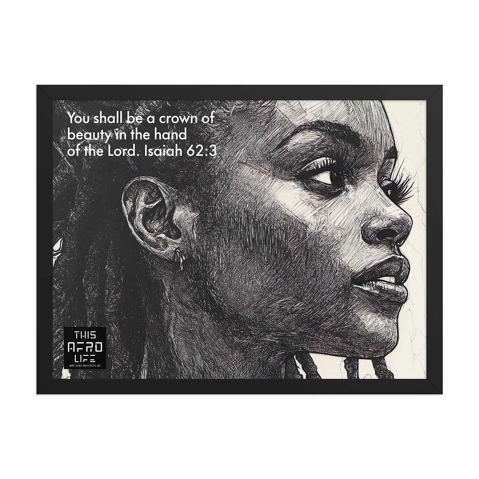 Thumbnail: 1 Biblical Pen & Ink Dreadlocks Woman Framed Art Print