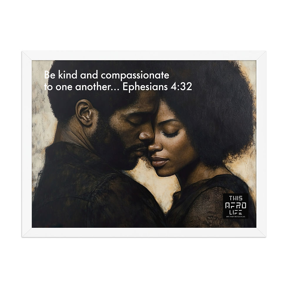 Thumbnail: 1 Biblical Symbolism Afro Couple Framed Art Print