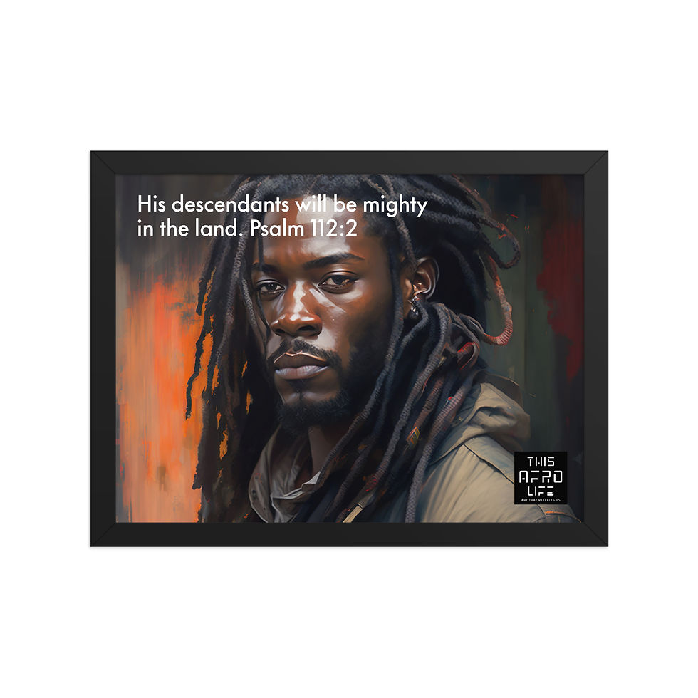 Thumbnail: 1 Biblical Impressionism Dreadlocks Man Framed Art Print