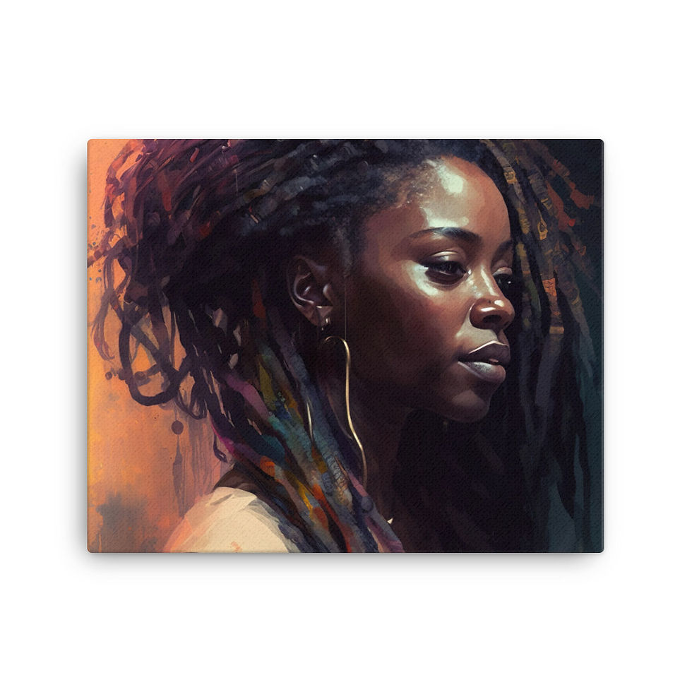 Thumbnail: 1 Impressionism Dreadlocks Woman Canvas Wall Art