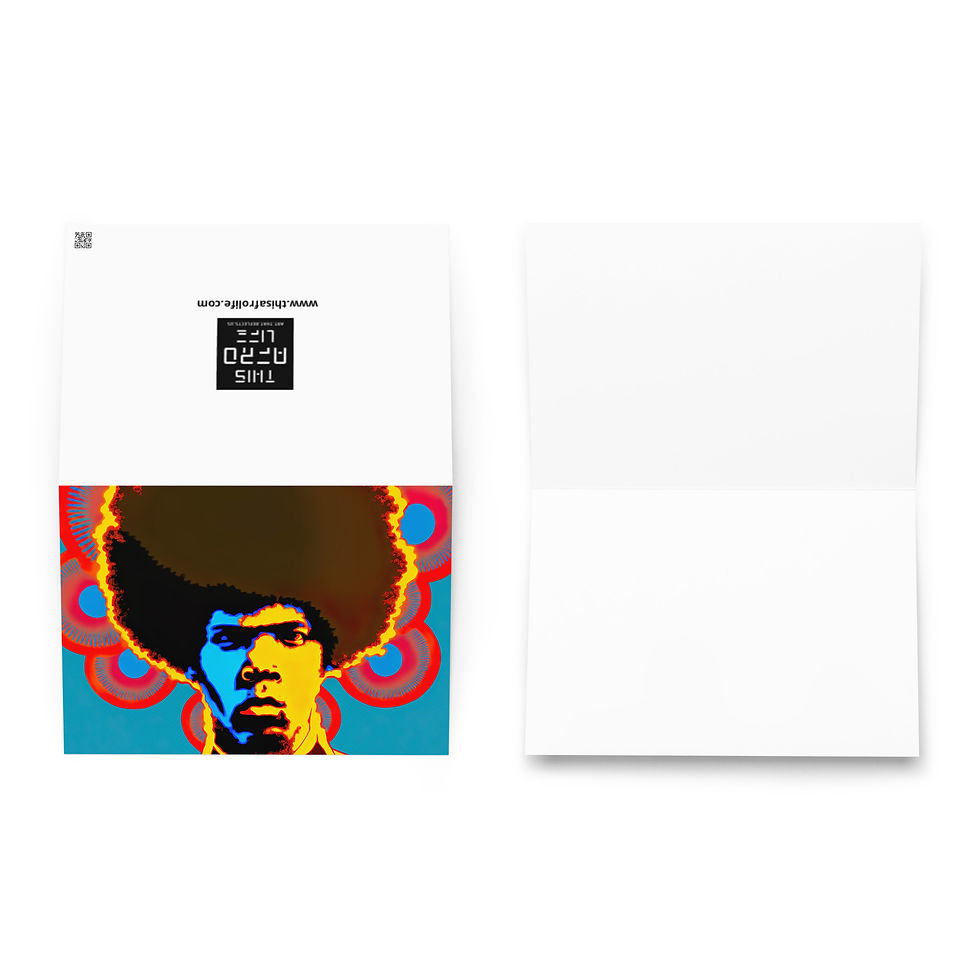 Thumbnail: 4 Pop Art Afro Man Greeting Card