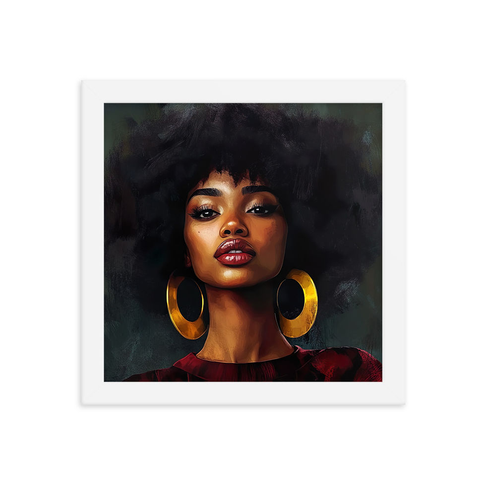 Thumbnail: 3 Symbolism Art Afro Woman Framed Art Print
