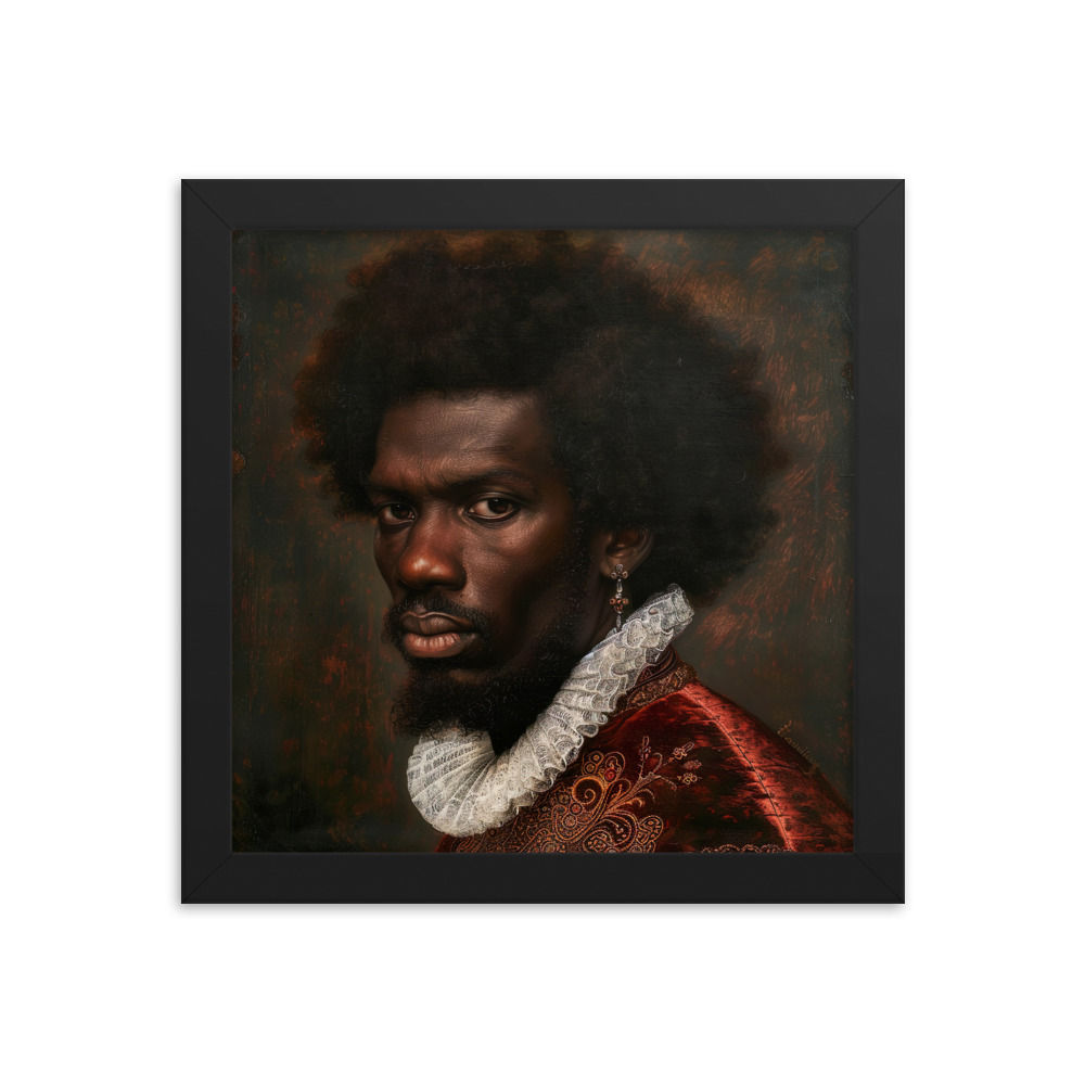 1 Renaissance Art Afro Man Framed Art Print