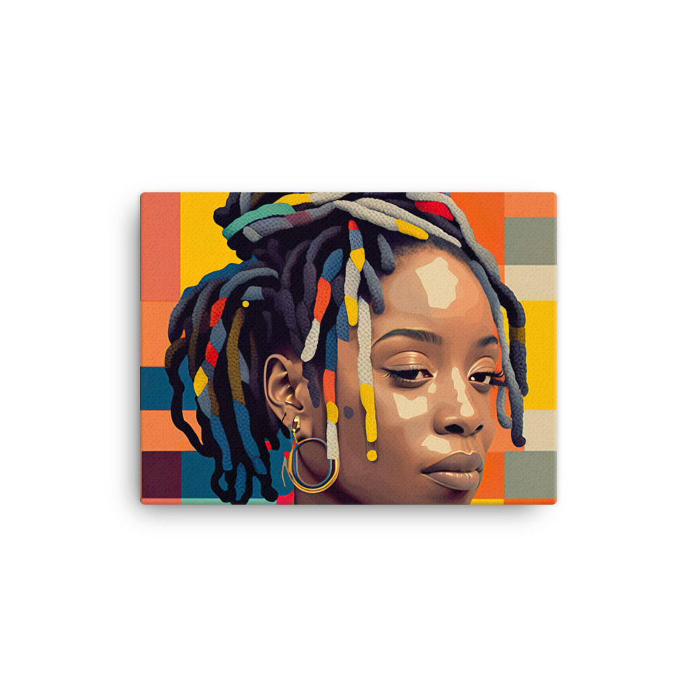 4 Bauhaus Dreadlocks Woman Canvas Wall Art