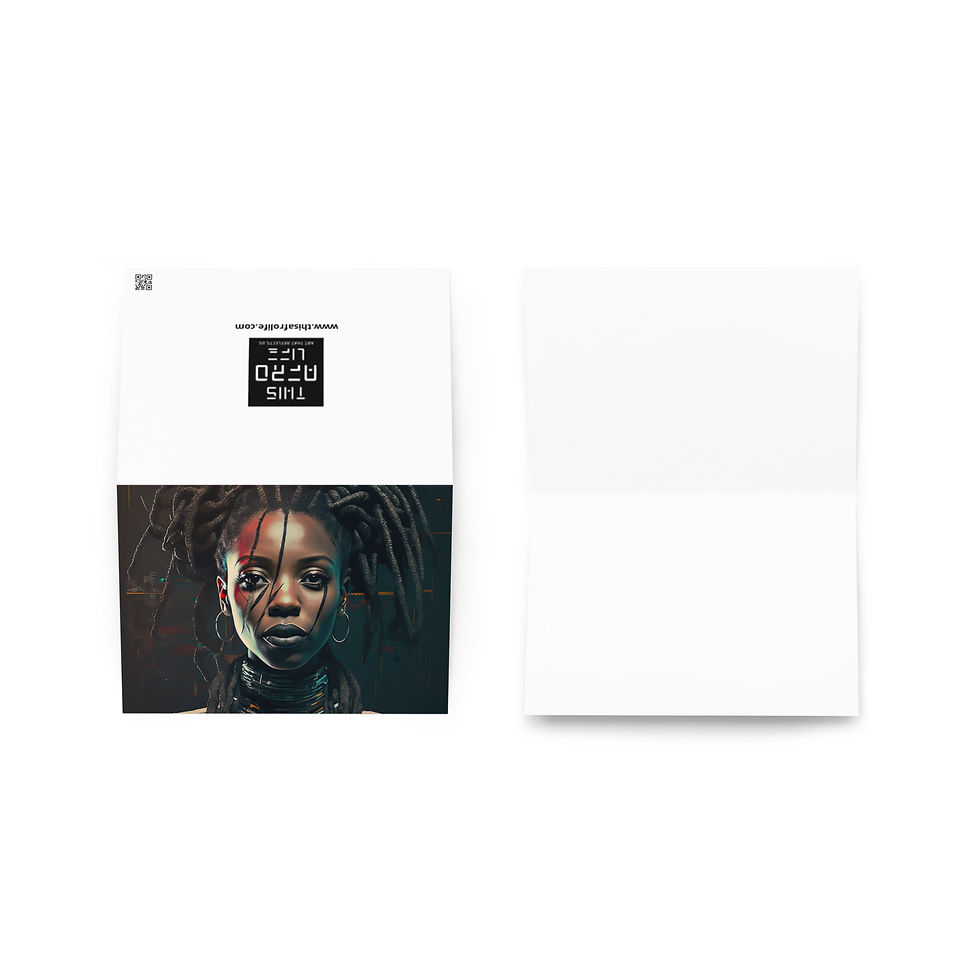Thumbnail: 3 Bauhaus Dreadlocks Woman Greeting Card