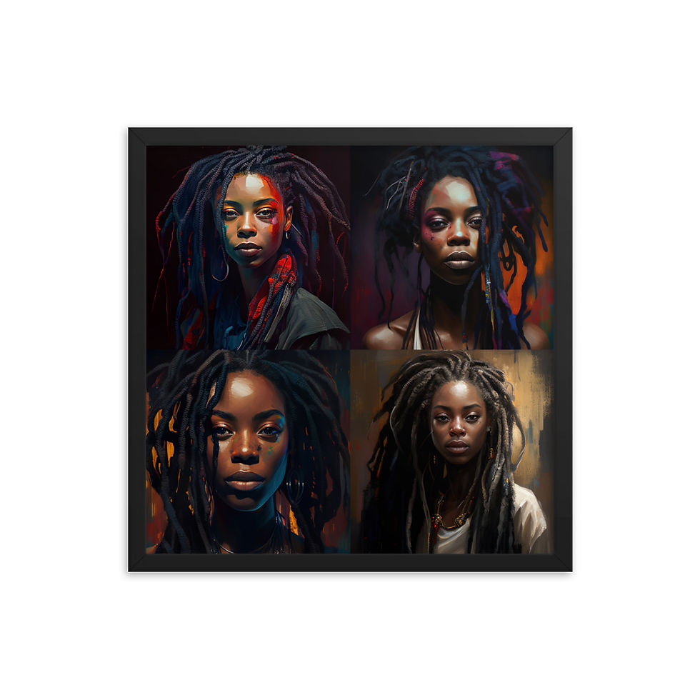 Thumbnail: All 4 Expressionism Dreadlocks Women Framed Art Print