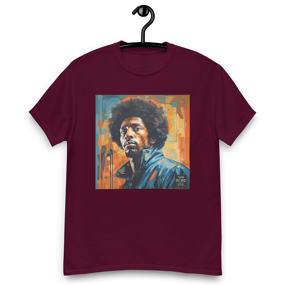 Thumbnail: 4a Post Expressionism Afro Man Unisex Classic T-Shirt