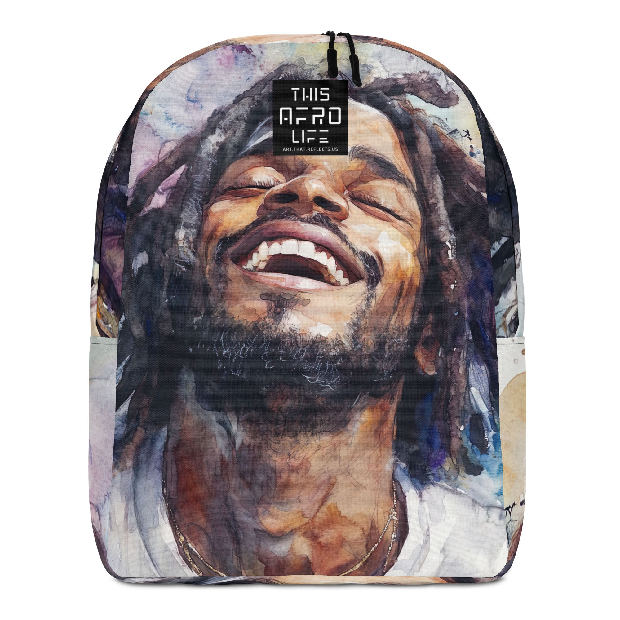 3 Watercolour Art Dreadlocks Man Backpack