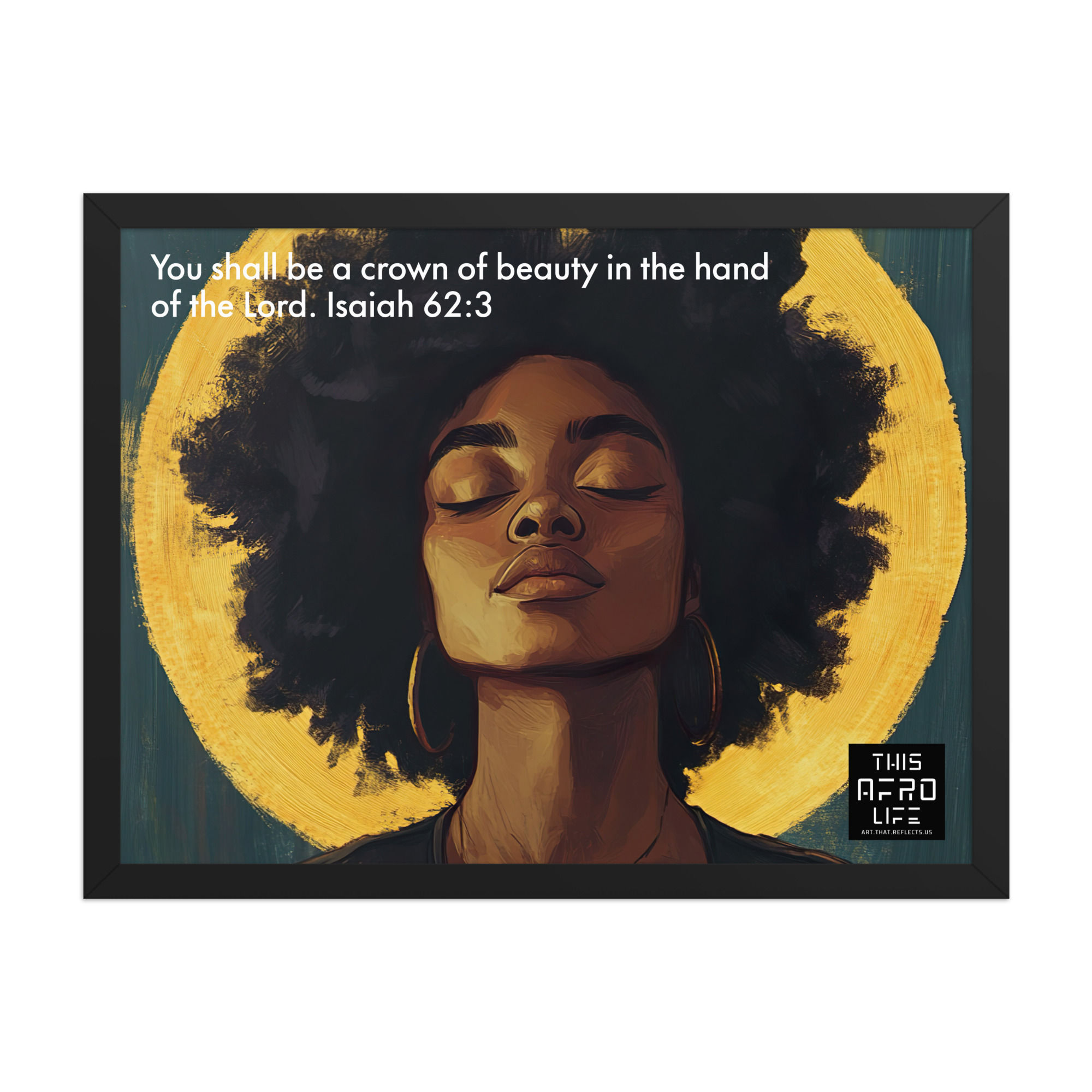 1 Biblical Symbolism Afro Woman Framed Art Print
