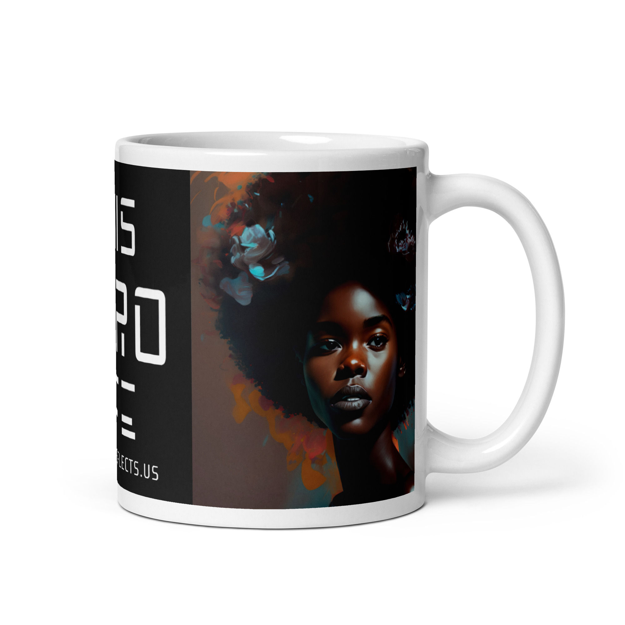4 Abstract Afro Woman Mug
