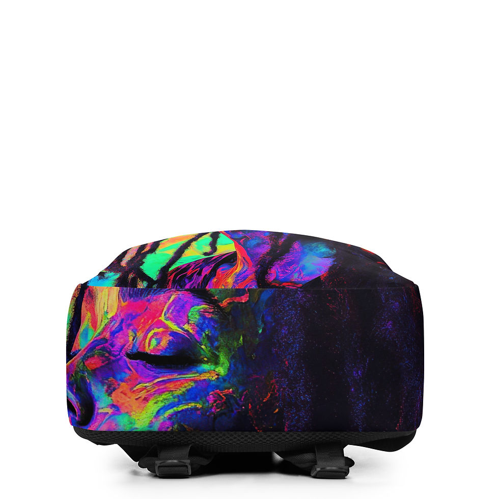 Thumbnail: 2 Fluorescent Art Dreadlocks Woman Backpack