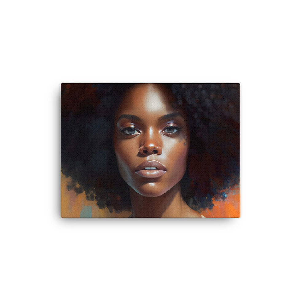 Thumbnail: 4 Impressionism Afro Woman Canvas Wall Art