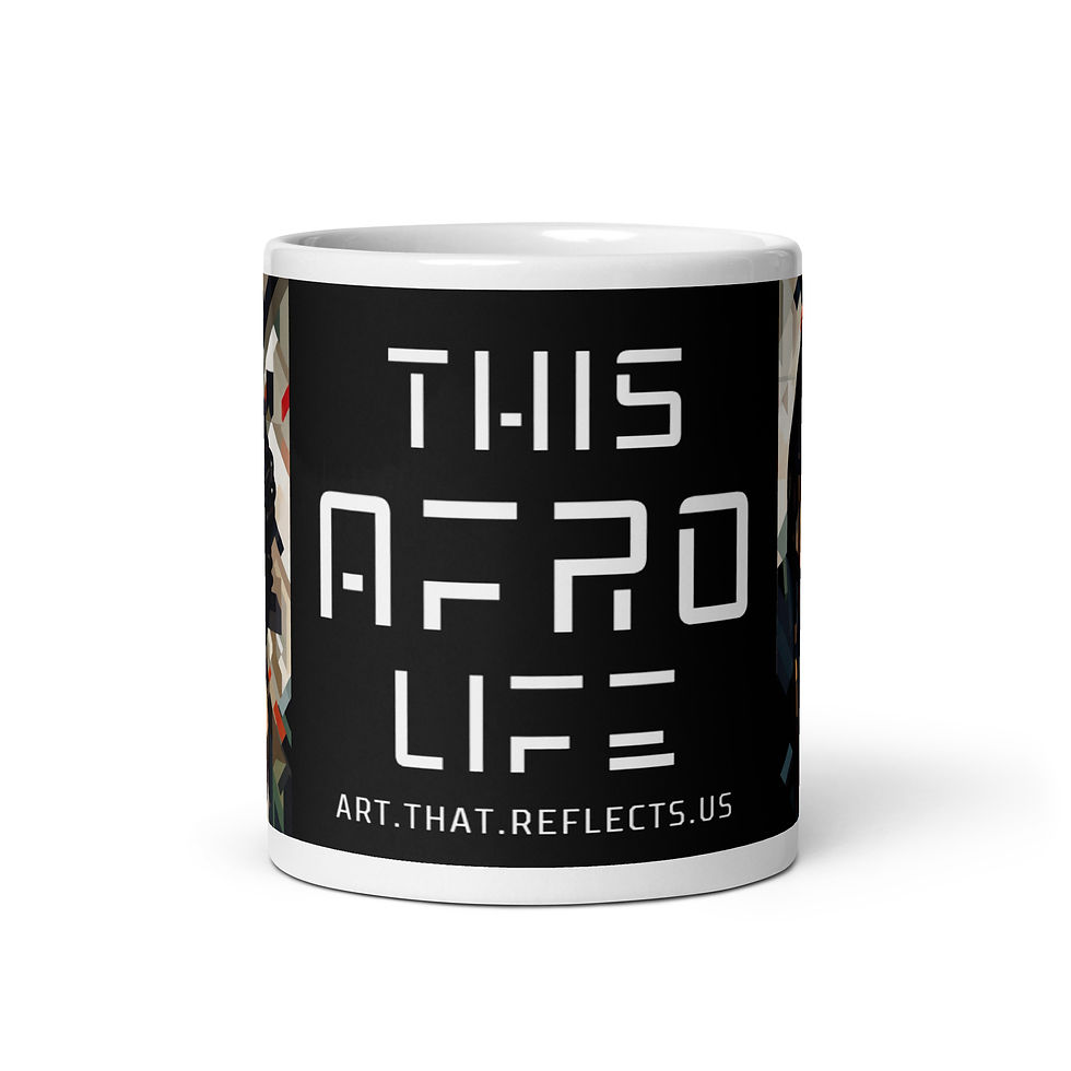 Thumbnail: 1 Bauhaus Geo Afro & Dreadlocks Couple Mug