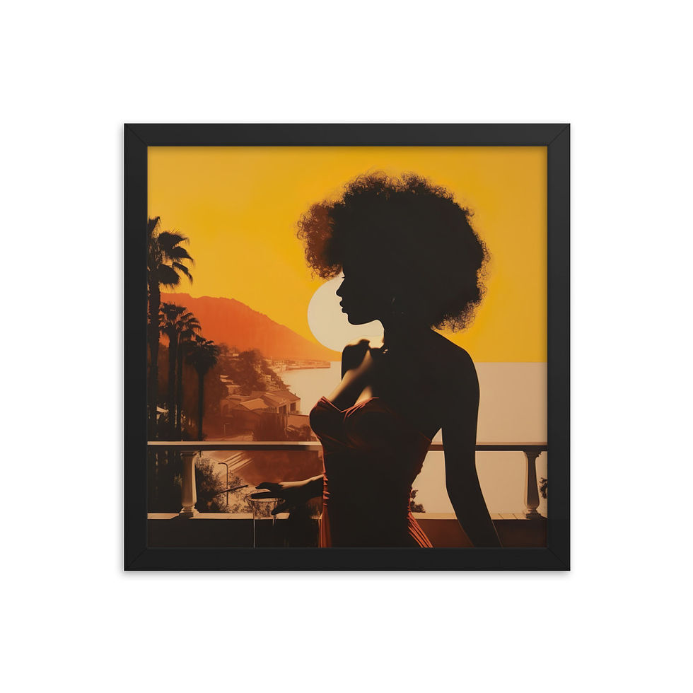 Thumbnail: Influence Collection 1 – Afro Woman Framed Art Print 1