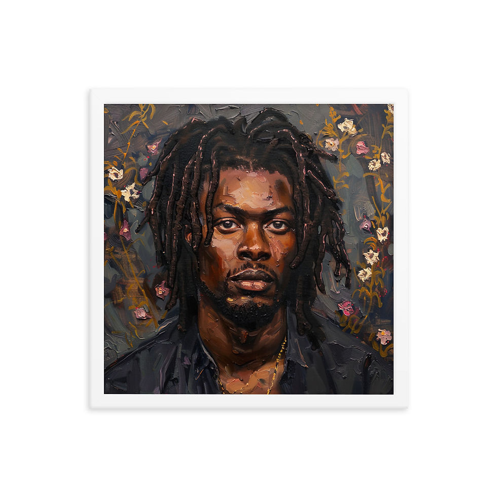 Thumbnail: 1 Renaissance Dreadlocks Man Framed Art Print