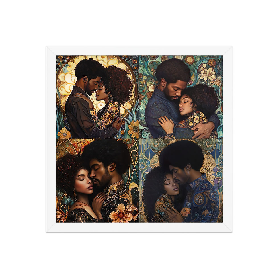 Thumbnail: Influence Collection 5 – All 4 Afro Couples Framed Art Print