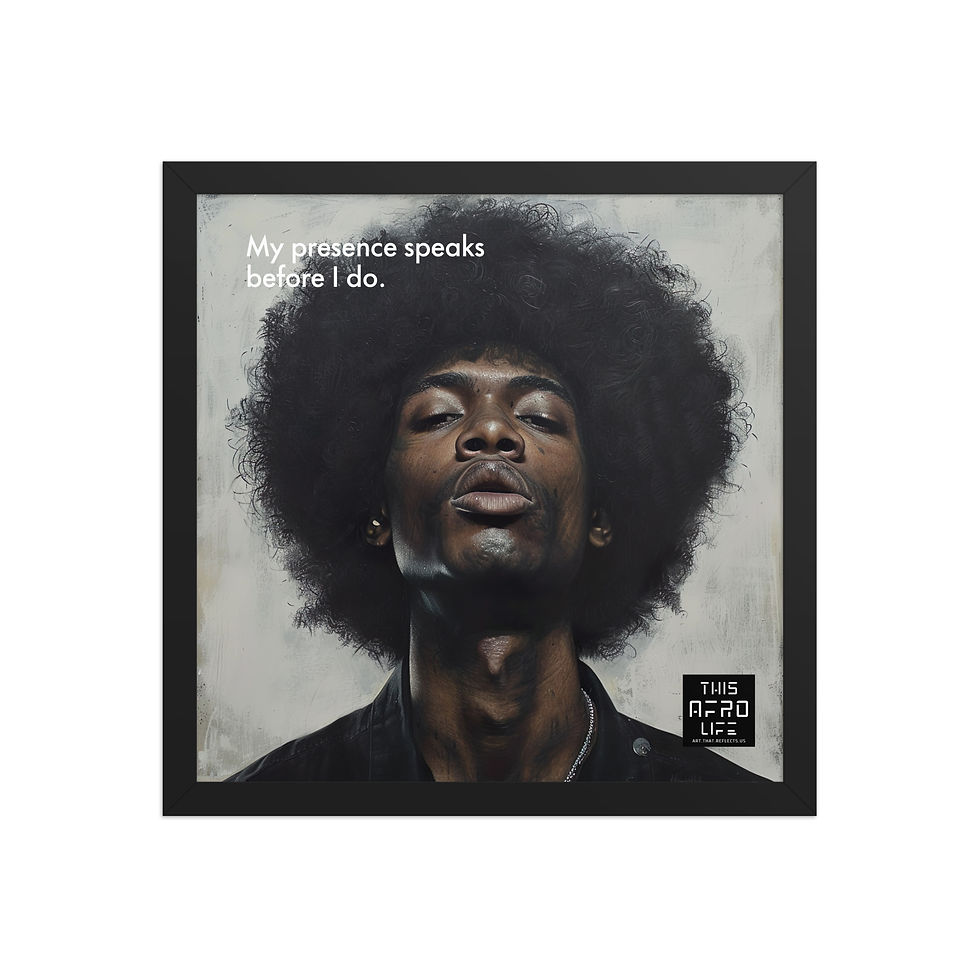 Thumbnail: 3 Boldness Afro Man Framed Art Print