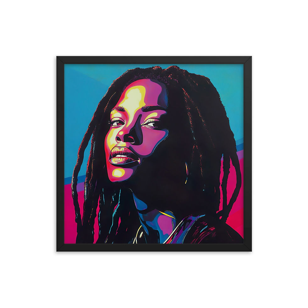 Thumbnail: Influence Collection 2 – Dreadlocks Woman Framed Art Print 3