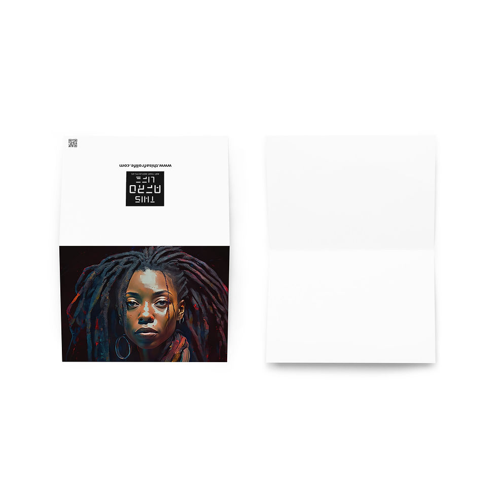 Thumbnail: 1 Expressionism Dreadlocks Woman Greeting Card