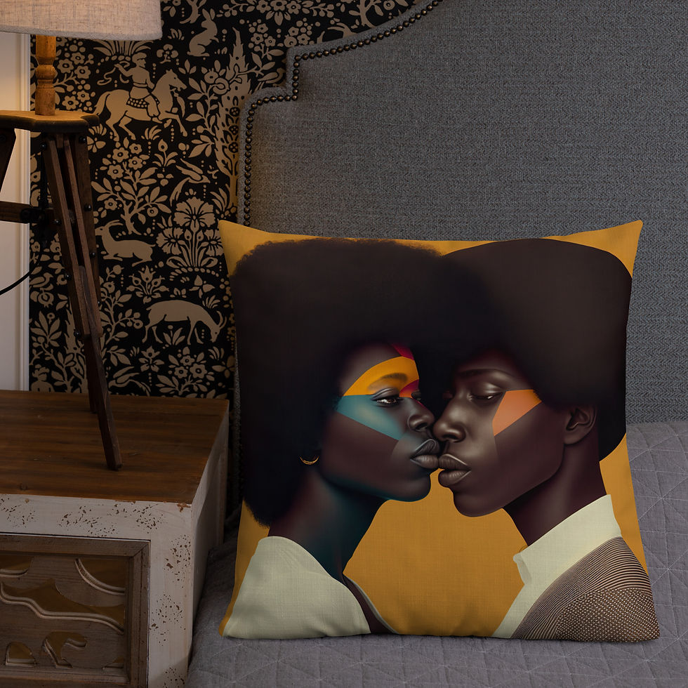 Thumbnail: 1 Bauhaus Afro Couple Premium Cushion