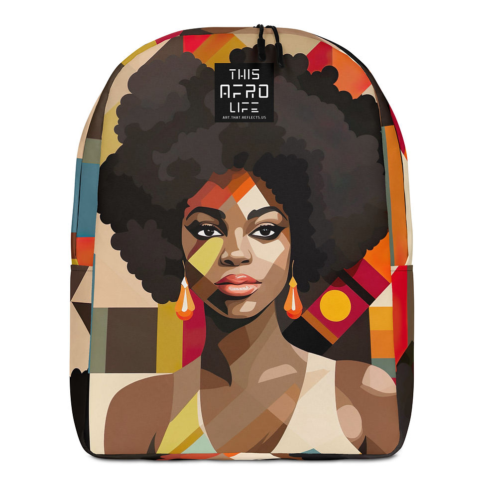 Thumbnail: 2 Bauhaus Geo Afro Woman Backpack