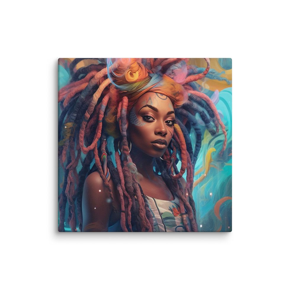 Thumbnail: 1 Surrealism Art Dreadlocks Woman Canvas Wall Art