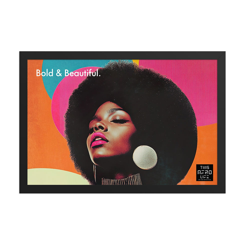 Thumbnail: 4 Boldness Afro Woman Framed Poster Art Print