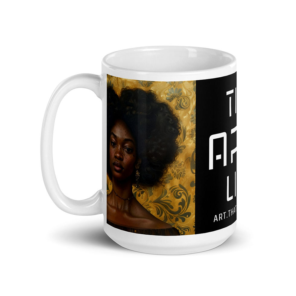 Thumbnail: 4 Renaissance Art Afro Woman Mug