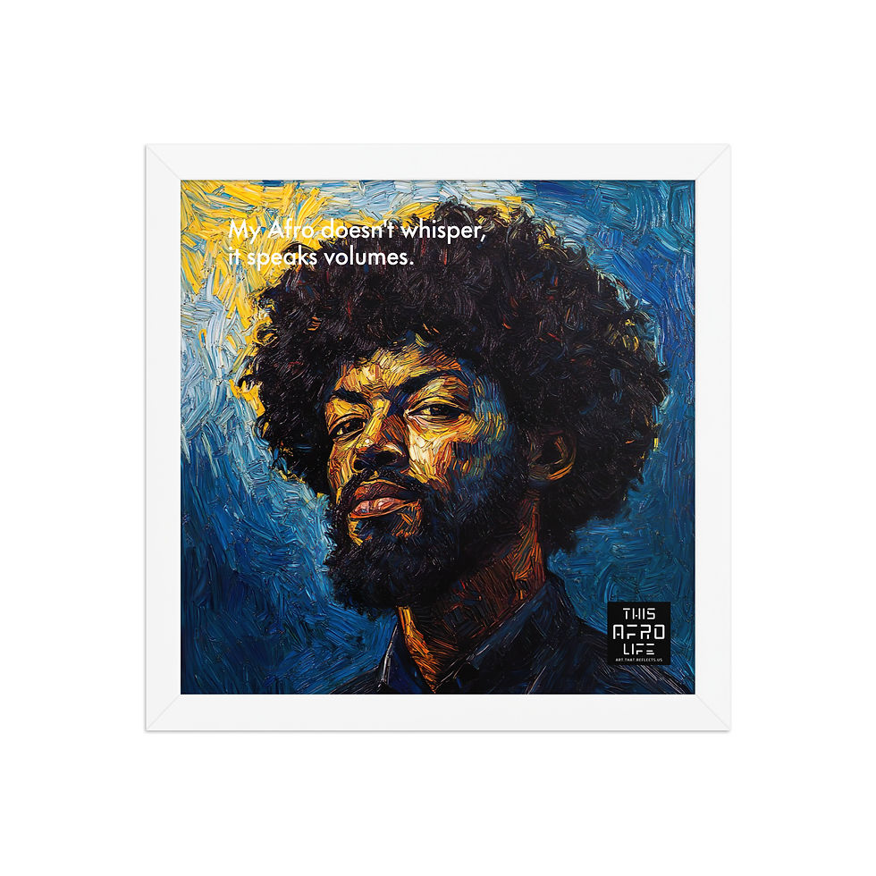 Thumbnail: 1 Boldness Afro Man Framed Art Print