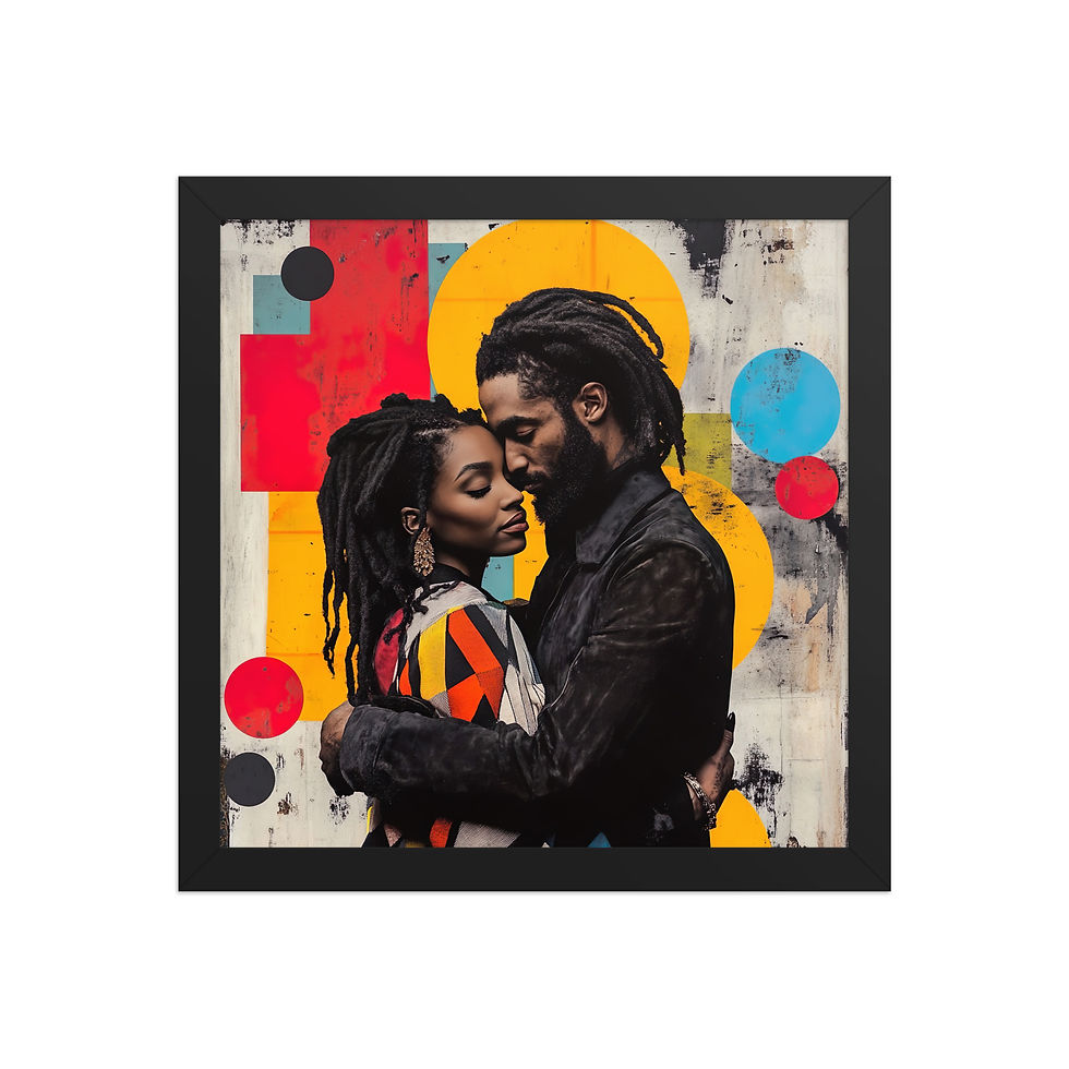 Thumbnail: Influence Collection 3 – Dreadlocks Couple Framed Art Print 3