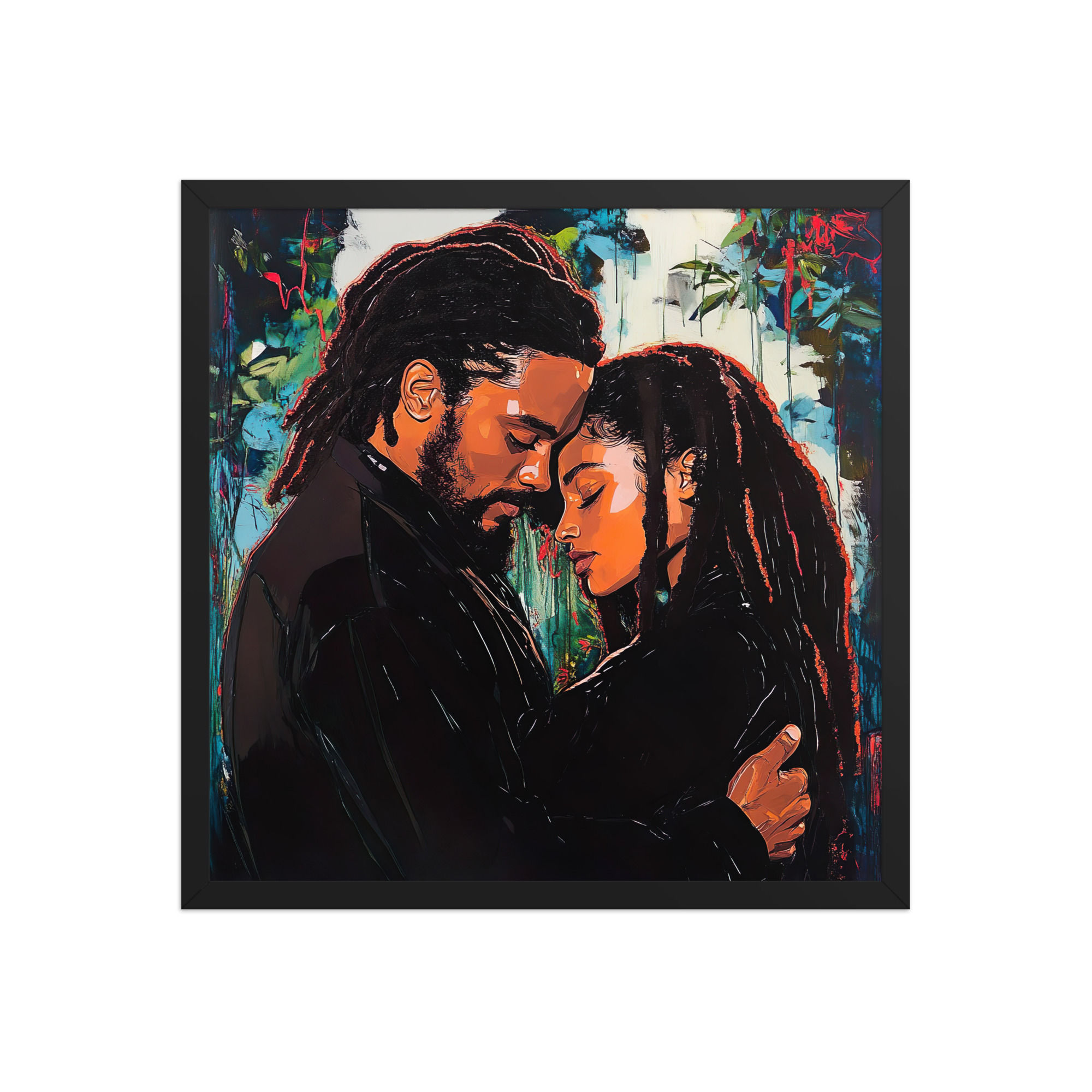 Influence Collection 2 – Dreadlocks Couple Framed Art Print 1