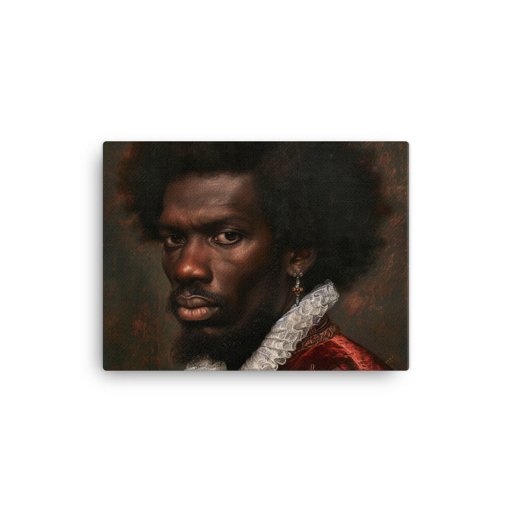 1 Renaissance Art Afro Man Canvas Wall Art