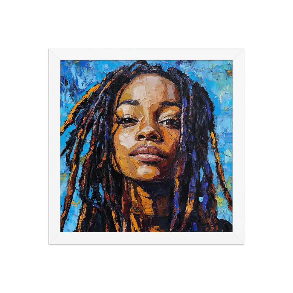 Thumbnail: Influence Collection 4 – Dreadlocks Woman Framed Art Print 1