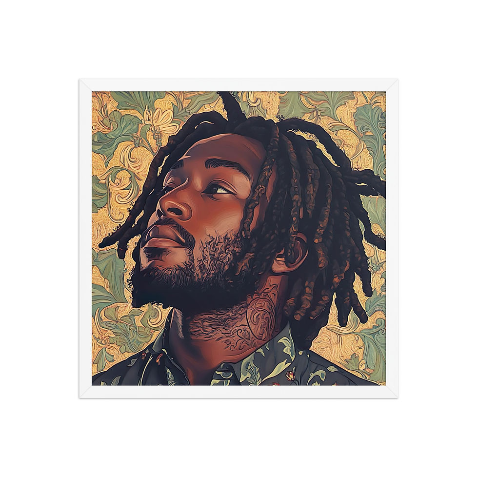 Thumbnail: Influence Collection 5 – Dreadlocks Man Framed Art Print 1