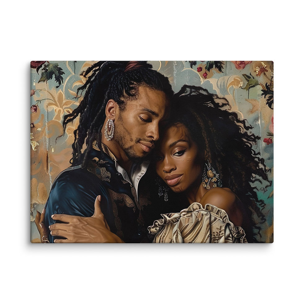 Thumbnail: 1 Rococo Art Dreadlocks Couple Canvas Wall Art