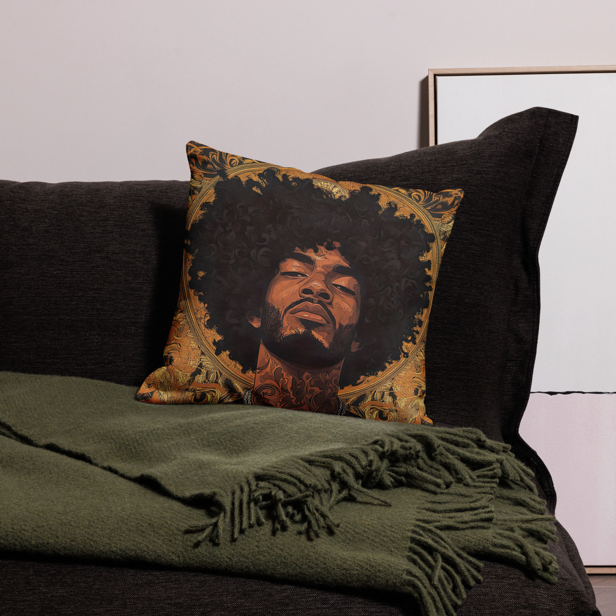Influence Collection 5 – Afro Man Premium Cushion 2