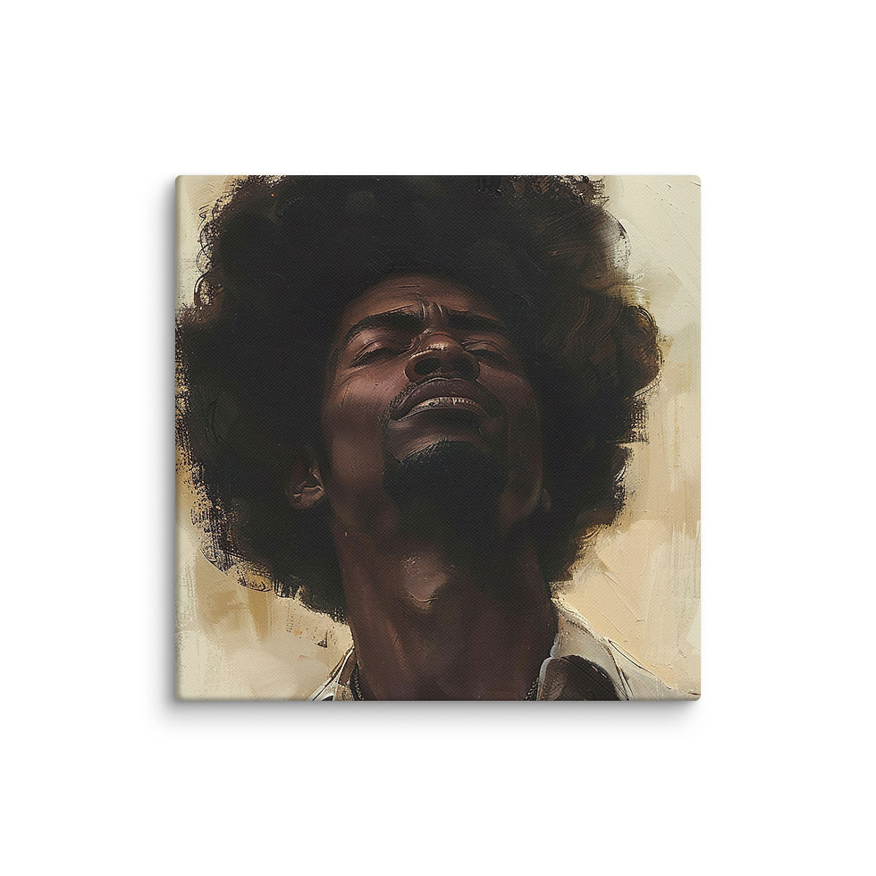Thumbnail: 2 Romanticism Art Afro Man Canvas Wall Art