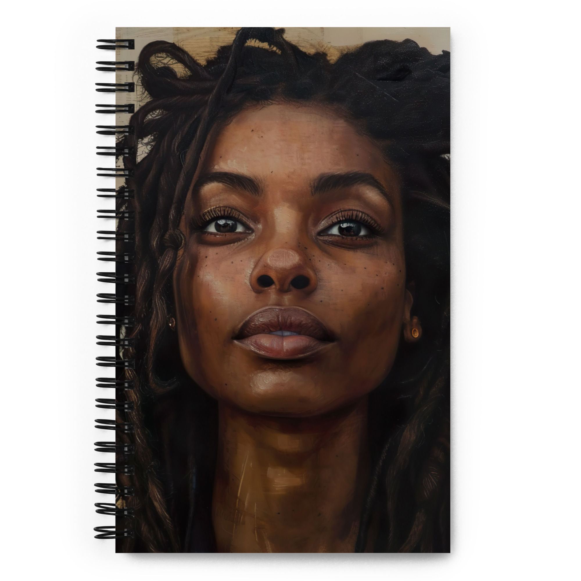 3 Realist Art Dreadlocks Woman Spiral Notebook